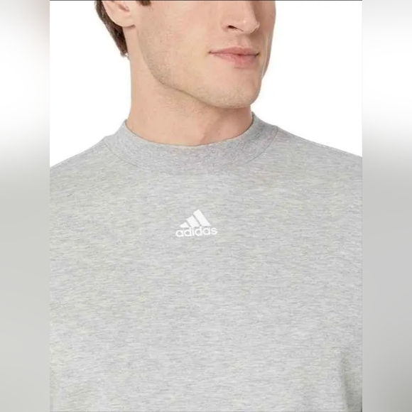 ADIDAS ESSENTIALS FLEECE SWEATSHIRT HEATHER GREY MEN'S SIZE XL BRAND NEW IN BAG - Picture 3 of 9